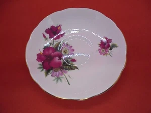 Platillo Regency Bonito Púrpura Flores Hueso China Borde Dorado Hecho en Inglaterra - Imagen 1 de 3