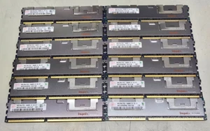 96Gb (12 x 8Gb) HP HYNIX HMT31GR7BFRAC-H9 8GB PC3-10600R ECC RAM - Picture 1 of 2