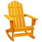 Patio Adirondack Rocking Chair Solid Fir Wood Orange Vidaxl