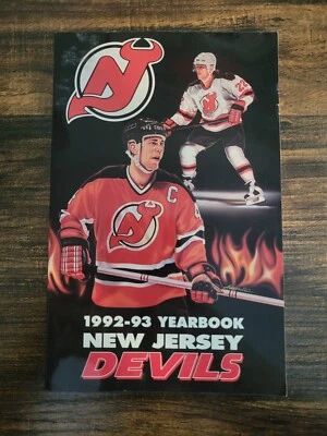 1992 New Jersey Devils Yearbook With 12 Player Autographs MacLean Niedermayer  - Image 1 of 4