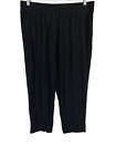 Isaac Mizrahi Regular SOHO Quick Drying Jogger Pants Solid Black Large Size 