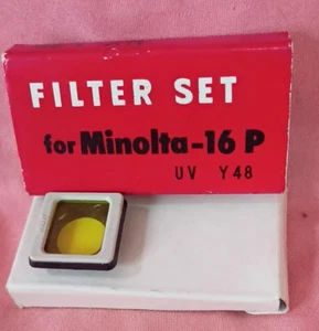Solo filtro amarillo Minolta-16 P Y48 - accesorio de cámara subminiatura vintage - Imagen 1 de 1