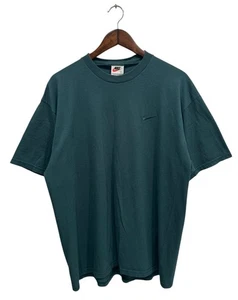 Vintage 90s Nike Mini Swoosh Green Embroidered Tee Shirt Size L Herren - Bild 1 von 7