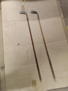 Palos de golf antiguos Spalding Morristown y Crescent. Manijas de nogal americano. - Imagen 1 de 4