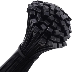 100pcs Zip Ties Cable Wire 12" Inches Black Heavy Duty 60Lb UV Resistant Long - Foto 1 di 11