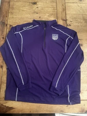 Suéter Sacramento Kings NBA Columbia Golf Manga Larga XL Púrpura 3/4 Cremallera Foto 1 de 4