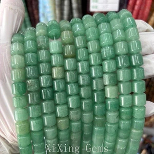 10mm Natural Green Aventurine Cylinder Bucket Shaped Beads for Jewelry Making - Bild 1 von 6
