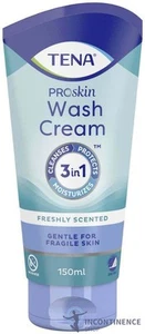 10x TENA ProSkin No Rinse 3-in-1 Wash Cream Tube - Freshly Scented - 150ml - Picture 1 of 4
