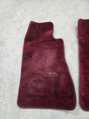 RARE OEM 1984-1986 Nissan 300ZX Turbo Z31 Red Floor Mat Carpet Pair - Image 1 of 4