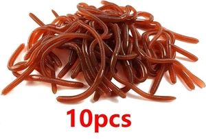 10 Stück Falscher Regenwurm Kunststoff Lebensecht Wurm Dehnbar Gummi Trick Spielzeug - Bild 1 von 8