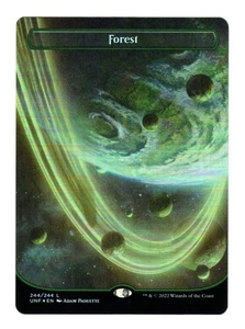 MTG - Forest (244) - Borderless Foil - Unfinity - NM - Picture 1 of 2