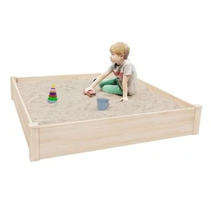 Kids Wooden Sand Box for Aged 3-8years Outdoor Sandboxes for Backyard Garden - Picture 1 of 7