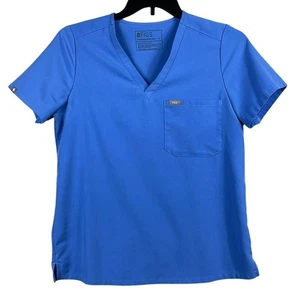 Figs Technical Collection Short Sleeve One Pocket Top Womens Size Med Light Blue - Picture 1 of 9