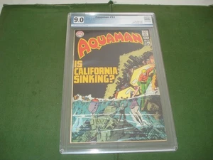 AQUAMAN COMICS #53 PGX 9.0, NOT CGC, TOUGH IN HIGH GRADE, BLACK COVER, 1970, DC - Picture 1 of 8