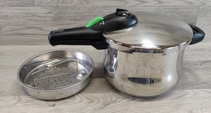 FAGOR 6L Pressure Cooker INOX 18-10 PlakSteel Pot Gas Electric Vitro-Induction - Picture 1 of 11