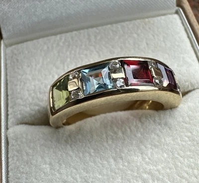 Ring, Silber925, vergoldet, Gr.54(17), 5,5 mm breit, Kanalfassung, - Bild 1 von 4