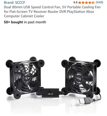 AC Infinity Multifan S5 Dual 80mm Quiet USB Cooling Fan - AIMPF80A2 - Image 1 of 4