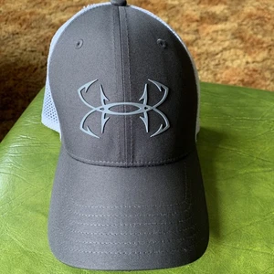 NWOT New Under Armour Men's Fish Hook Fishing Hat M/LG Charcoal White - Picture 1 of 6