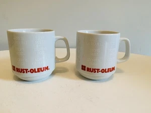Taza de café publicitaria de pintura en aerosol Rust-oleum vintage, juego de 2 tazas de café - Imagen 1 de 11