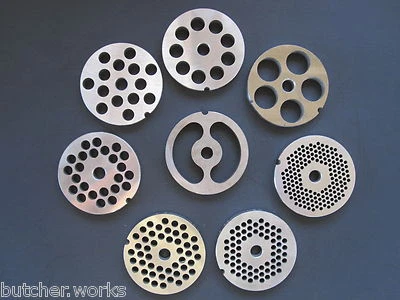 SMOKEHOUSE CHEF #12 S/S Meat Grinder Chopper Plate Screen Hobart LEM Cabelas Weston. PICK SIZE!