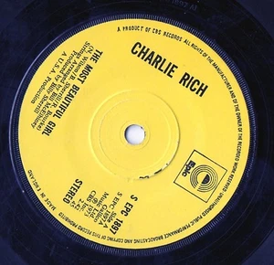 Charlie Rich – The Most Beautiful Girl Label: Epic 1973 - Picture 1 of 4