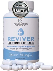 REVIVER Salt Pills with Electrolytes 120 Salt Tablets for Runners Fasting Sal... - Picture 1 of 9