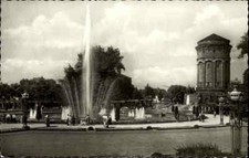 MANNHEIM Wasserspiele Friedrichsplatz 1958 frankiert mit 10 Pf. Rudolf Diesel