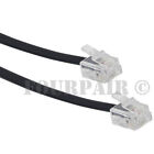 10ft Telephone Line Cord Cable Wire 6P4C RJ11 DSL Modem Fax Phone to Wall Black