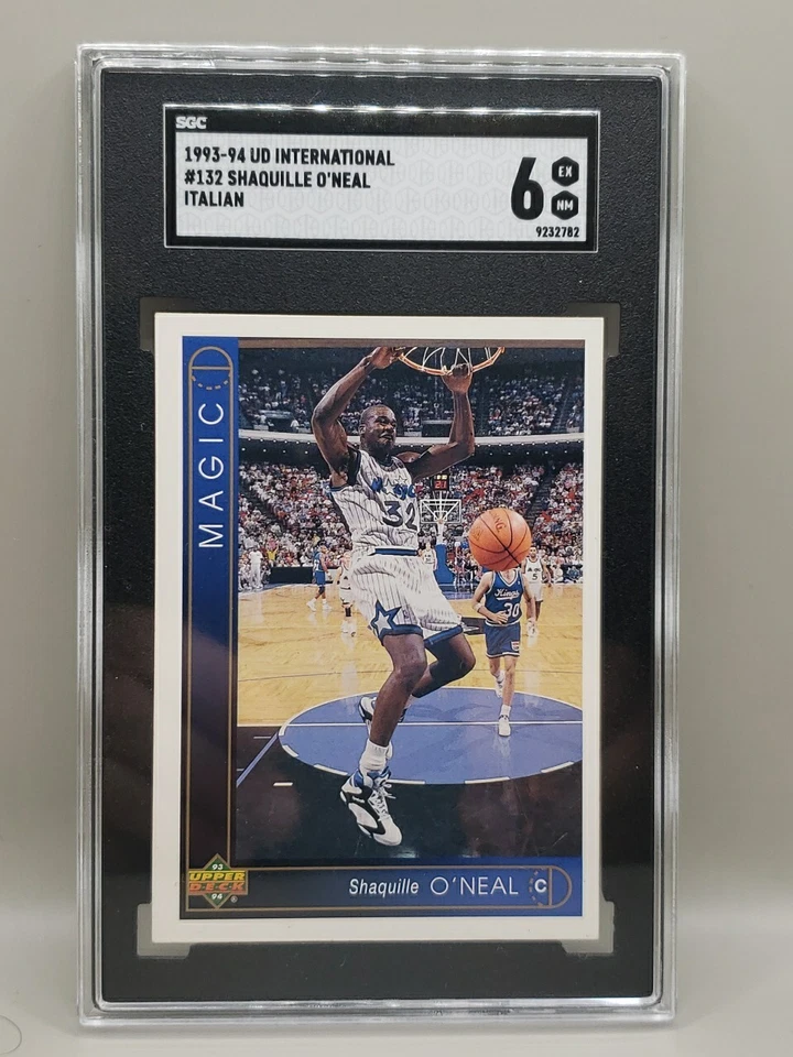 1993 UD International #132 Shaquille O'Neal Italian SGC 6 - Image 1 of 2