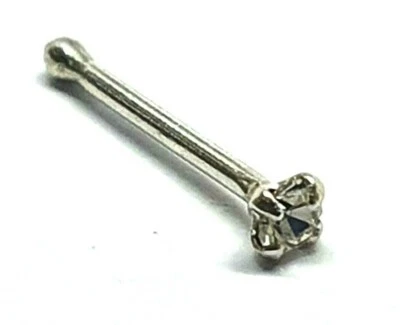 Naso borchia piccolo 1 mm zirconi zirconi artiglio set 22 g (0,6 mm) sfera in... - Immagine 1 di 4