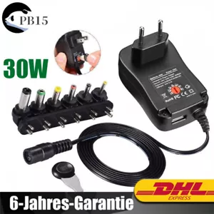 30W Universal AC DC Adapter Steckernetzteil mit 6 Abnehmbaren Steckern 3-12V DE - Bild 1 von 12