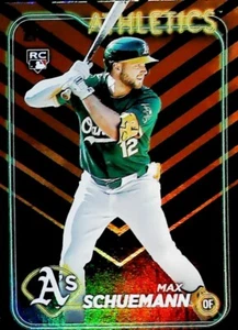 2024 TOPPS UPDATE BLACK ORANGE FOIL US220 MAX SCHUEMANN OAKLAND ATHLETICS - Picture 1 of 2