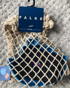 FALKE Unisex Kids Summer & Sand Socks Sustainable Cotton Blue. 9-11.5. Mid-Calf - Picture 1 of 7