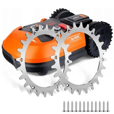 2 x Crampons en Acier Inoxydable Pour Tondeuse Robot Worx Landroid S et M-Tai... - Immagine 1 di 4