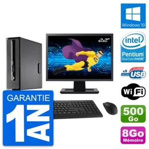PC HP 400 G1 SFF Ecran 22" Intel G3220 RAM 8Go Disque 500Go Windows 10 Wifi - Photo 1/7