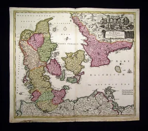 Homann, Karte Schweden( Süd) mit deutscher Ostseeküste bis Usedom ca. 51 x 59 cm - Bild 1 von 7