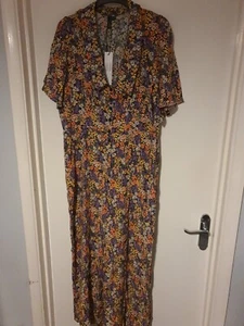 Women's Uk14 Nobody's Child Daisy Jumpsuit Short Sleeve - Picture 1 of 9