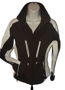 Brown and white womens PREDATOR jacket Size SMALL - Picture 1 of 7