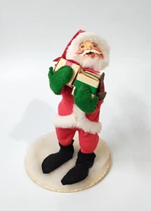 Vintage ANNALEE Mobilitee fieltro Navidad Santa con regalos 1963 - Imagen 1 de 10
