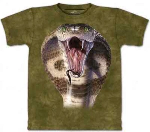 Camiseta Cobra Snake Charmer Reptile Colmillos Veneno Mordedura Verde La Montaña S-5X - Imagen 1 de 3
