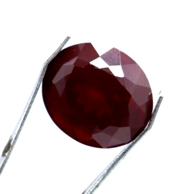 Natural Certified Oval Cut 24 Ct Pigeon Blood Red Ruby Faceted Loose Gemstone - Image 1 of 4