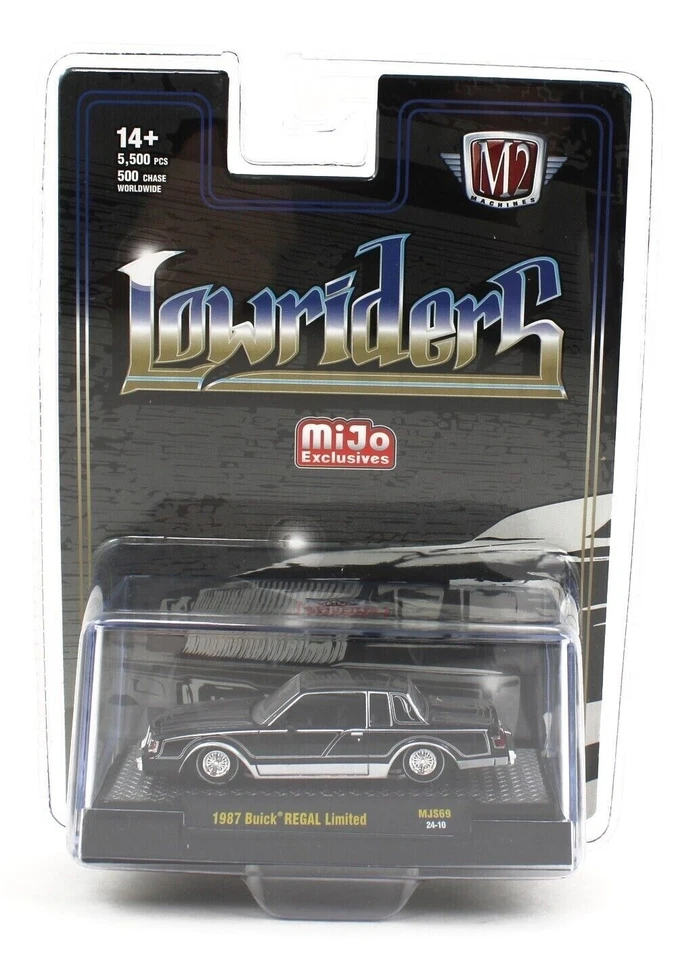 2024 Máquinas M2 1:64 MiJo *LOWRIDERS* 1987 Buick Regal Limited *NUEVO EN PAQUETE* Foto 1 de 1