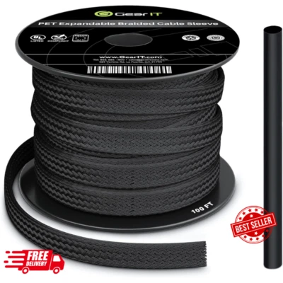 Cubierta de cable de telar de cable expandible para mascotas de 100 pies 1/4 pulgadas para Foto 1 de 4