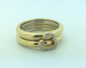 Anillo de corazón de diamantes de oro amarillo de 18 quilates de diseñador con pieza patrimonial para damas - Imagen 1 de 1