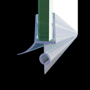 Paquete de 2 tiras de sello de puerta de ducha para sello inferior de puerta de ducha de vidrio de 3/8 pulgadas 28" L - Imagen 1 de 5