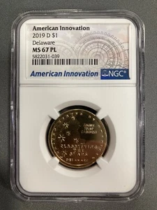 2019D American Innovations Delaware - NGC MS 67 PL - Picture 1 of 2