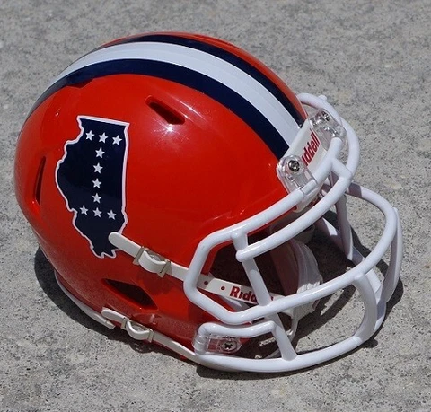 ILLINOIS FIGHTING ILLINI 2013 VETERAN'S DAY FOOTBALL MINI HELMET Cover