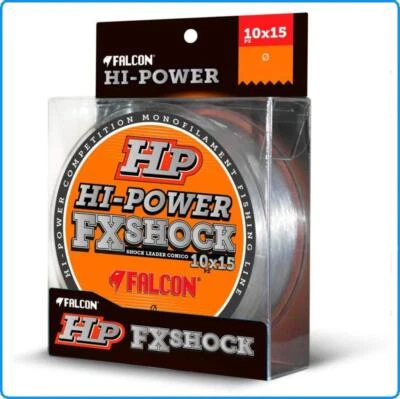 Filo shock leader conico Falcon hi power fx shock 10x15m 0.26 0.57mm surfcasting - Immagine 1 di 2