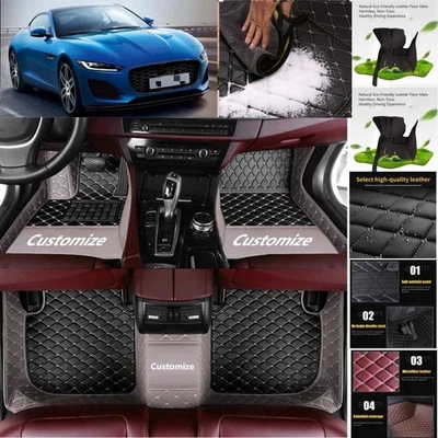 For Jaguar F-Type Car Floor Mats Custom Luxury Waterproof Auto Liners Carpets Foto 1 de 4