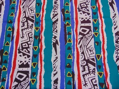 Tecido de algodão estilo nativo tribal funky estampa total 2yds x 44" - Imagem 1 de 4